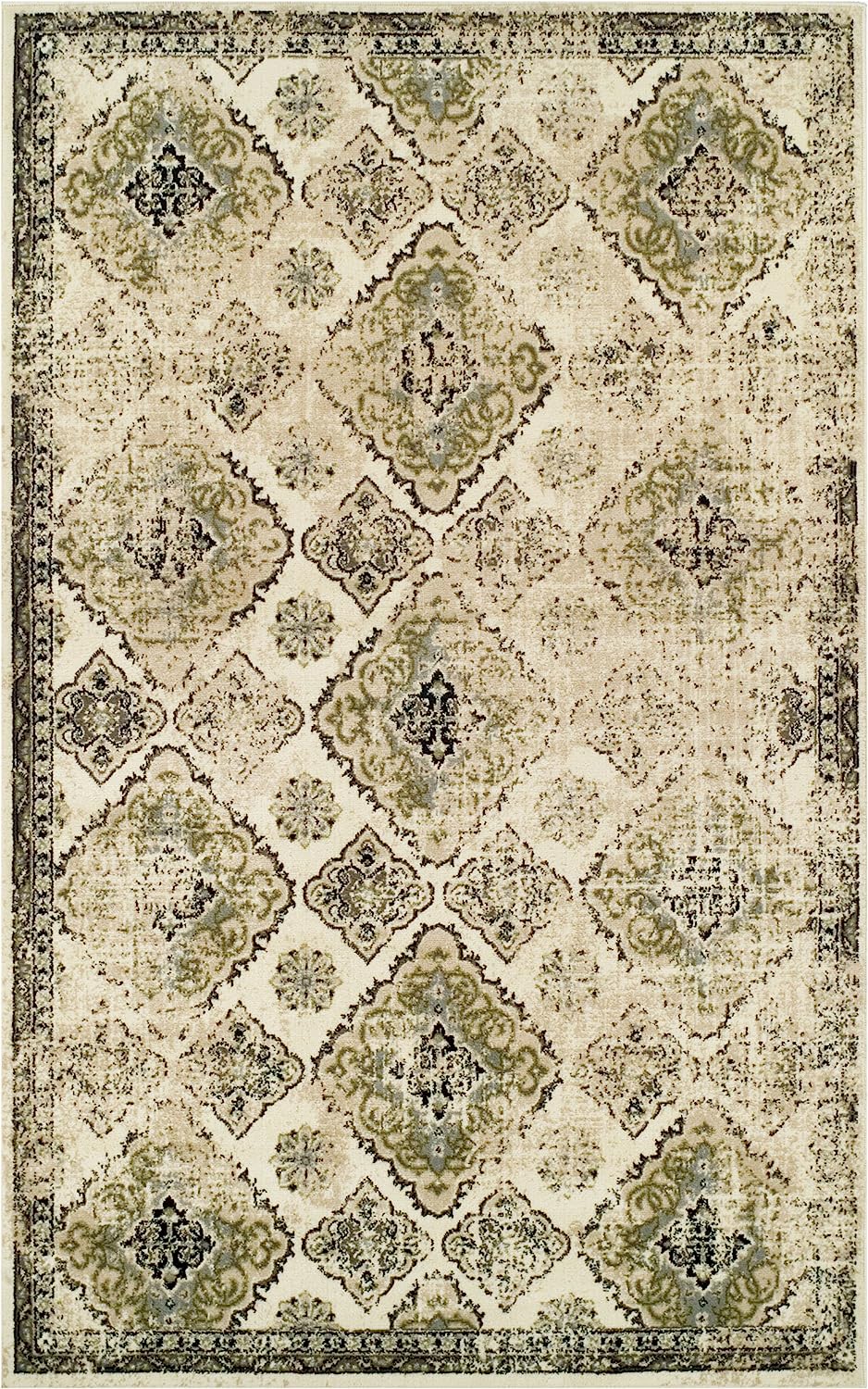 Large Indoor Area Rug with Jute Backing Traditional Design Carpet from