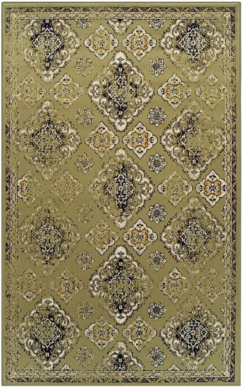 Large Indoor Area Rug with Jute Backing Traditional Design Carpet from