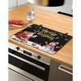 thumbnail image 1 of Large Induction Cooktop Protector Mat Black Christmas Stove Top Covers for Electric Stove, Santa Snowman Xmas Gifts Snowflake Winter Decorative Stove Burner Cover Mats, Glass Top Stove Cover, 1 of 7