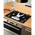 thumbnail image 1 of Large Induction Cooktop Protector Mat Black Easter Stove Top Covers for Electric Stove, Simple Cute Rabbit Eggs Buffalo Checkered Decorative Stove Burner Cover Mats, Glass Top Stove Cover, 1 of 7