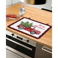 thumbnail image 1 of Large Induction Cooktop Protector Mat Christmas Red Truck Stove Top Covers for Electric Stove, Xmas Pine Tree Red Buffalo Plaid Winter Decorative Stove Burner Cover Mats, Glass Top Stove Cover, 1 of 7
