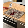 thumbnail image 1 of Large Induction Cooktop Protector Mat Christmas Reindeer Stove Top Covers for Electric Stove, Buffalo Checkered Farmhouse Geometric Art Decorative Stove Burner Cover Mats, Glass Top Stove Cover, 1 of 7