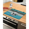 thumbnail image 1 of Large Induction Cooktop Protector Mat Farmhouse Wooden Grain Stove Top Covers for Electric Stove, Vintage Country Cow Pig Chicken Blue Decorative Stove Burner Cover Mats, Glass Top Stove Cover, 1 of 7