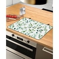 thumbnail image 1 of Large Induction Cooktop Protector Mat Green Leaves Stove Top Covers for Electric Stove, Botanical Spring Country Watercolor Decorative Stove Burner Cover Mats, Glass Top Stove Cover, 1 of 7