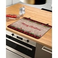 thumbnail image 1 of Large Induction Cooktop Protector Mat Red Plaid Christmas Stove Top Covers for Electric Stove, Xmas Snowflake Botanical Poinsettia Wooden Decorative Stove Burner Cover Mats, Glass Top Stove Cover, 1 of 7