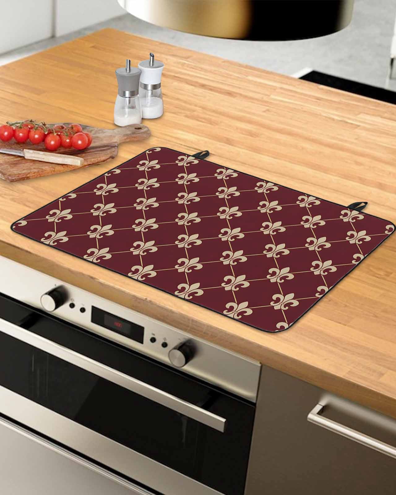 Large Induction Cooktop Protector Mat Retro Boho Stove Top Covers for Electric Stove, Vintage Ethnic Tribe Abstract Art Decorative Stove Burner Cover Mats, Glass Top Stove Cover