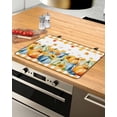 thumbnail image 1 of Large Induction Cooktop Protector Mat Thanksgiving Stove Top Covers for Electric Stove, Fall Orange Blue Pumpkin Maple Leaves Plaid Decorative Stove Burner Cover Mats, Glass Top Stove Cover, 1 of 7