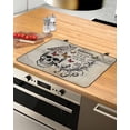 thumbnail image 1 of Large Induction Cooktop Protector Mat Vintage Skeleton Stove Top Covers for Electric Stove, Owls Butterfly Retro Art Decorative Stove Burner Cover Mats, Glass Top Stove Cover, 1 of 7