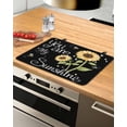 thumbnail image 1 of Large Induction Cooktop Protector Mat You Are My Sunshine Stove Top Covers for Electric Stove, Yellow Sunflowers Cute Bees Heart Black Decorative Stove Burner Cover Mats, Glass Top Stove Cover, 1 of 7