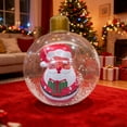 thumbnail image 1 of Large Inflatable Christmas Ball 22x20 Inches - Jumbo Outdoor Yard Decor, Giant Clear PVC Holiday Ball for Lawn Garden, Big Festive Party Decoration, Extra Thick Air-Filled Sphere, 1 of 7