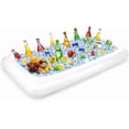 thumbnail image 1 of Large Inflatable Ice Serving Bar for Food, Drinks, Salad, Floating Buffet Cooler Tray with Drain Plug for Pool Party, BBQ, Picnic, Camping, Beach, and Outdoor Supplies, 1 of 8