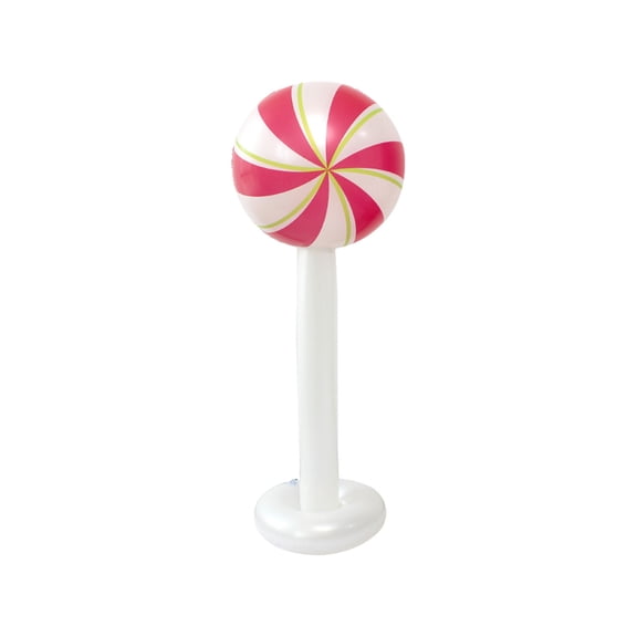 Large Inflatable Lollipop 47.2In, Candy Birthday Party Decorations, Candy Shape Balloons for Christmas Themed Party Favors(A)