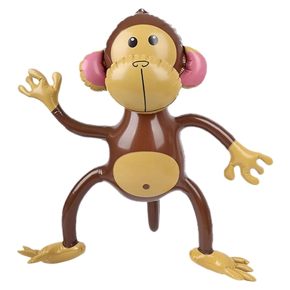 Large Inflatable Monkeys 27 Inch Monkeys For Baby Showers Themed Birthday Parties Jungle Themed Birthday Parties Animal Inflatable Party And Decorations For Boys And Girls, 60X55 cm, Black 1PCS