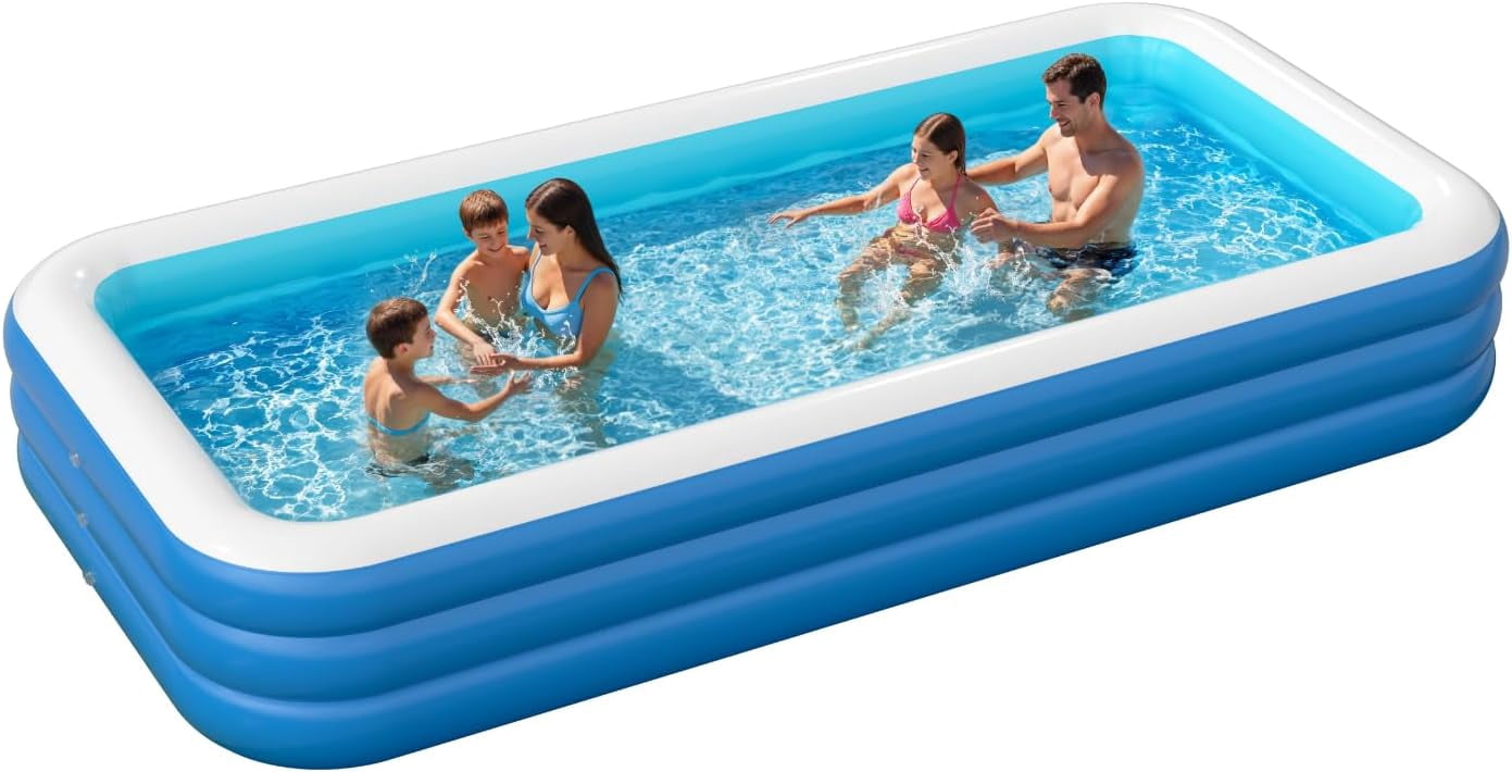 Large Inflatable Pool for Adults, 142'' x 71'' x 21'' Oversized ...