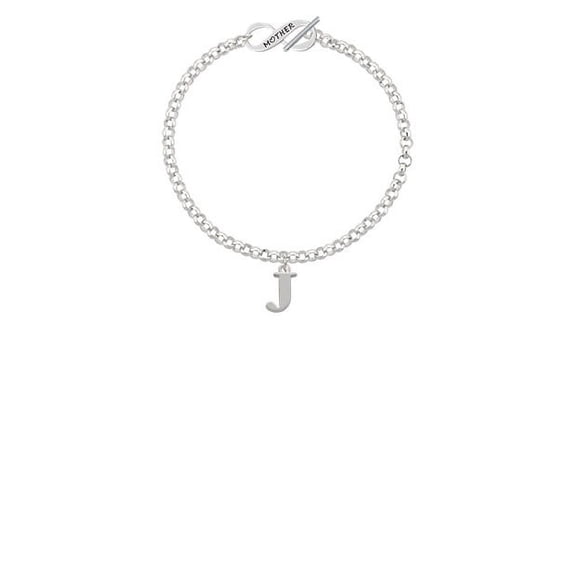 Large Initial - J - Mother Infinity Toggle Chain Bracelet