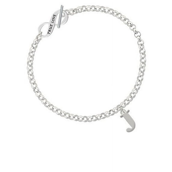 Large Initial - J - True Love Infinity Toggle Chain Bracelet