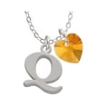 thumbnail image 1 of Large Initial - Q - - Yellow Crystal Heart Sophia Necklace, 18"+1", 1 of 2