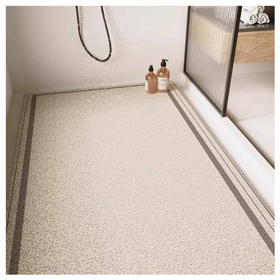 Large Inside Loofah Bath Mat for Bathroom with Drain,Comfort PVC Massage Bathroom Floor Mat,Quick Drying Bathmat Non-Slip Shower Mat