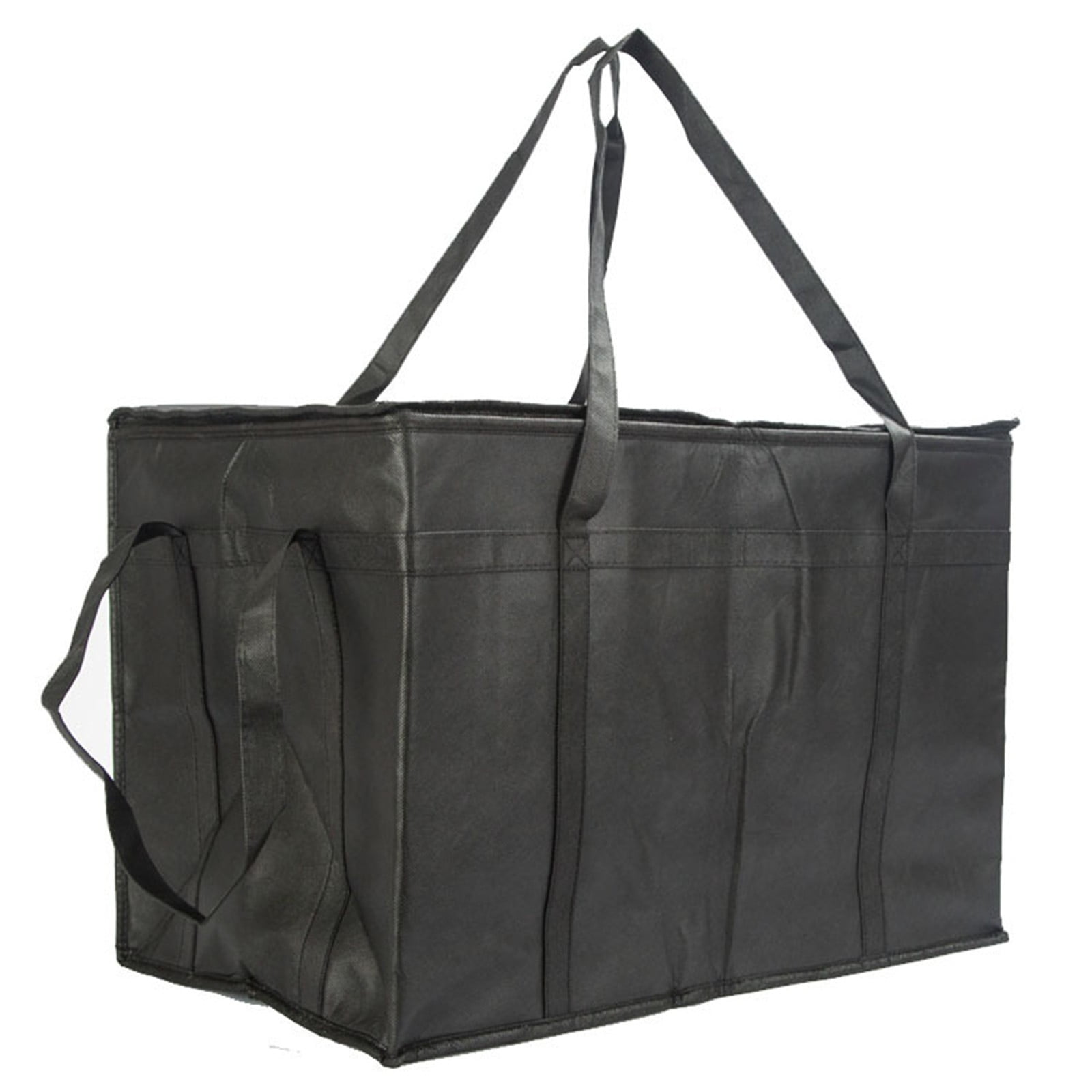 XL Insulated Reusable Grocery Bag - 30L Capacity, Keeps Food Hot/Cold, Foldable, Dark Grey, Commercial Food Warmer - View #4