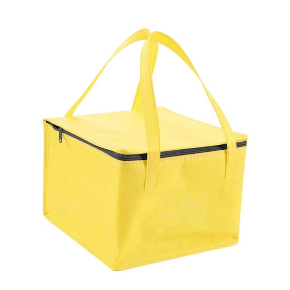 Large Insulated Food Bag with Aluminum Foil Lining | 30x30x35cm Thermal Storage Carrier for Picnics, Work Lunches & Outdoor Meals | Portable Cooler & Warmer Bag