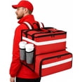 Large Insulated Food Delivery Backpack, Expandable Hot Cold Pizza Bag ...