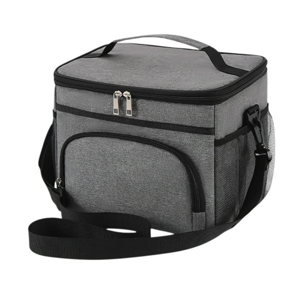 Large Insulated Lunch Bag 15L - Leakproof Cooler Tote with Adjustable Shoulder Strap for Office, Picnic, Hiking & Beach | 11.42x8.66x9.45in