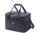 thumbnail image 1 of Large Insulated Lunch Bag, Insulated Cooler Bag, 18X12 In, Waterproof Fabric, Black Mesh Fabric, Travel Cooler for Car, Cooler for Beach, Black Lunch Bag, 1 Pc, 1 of 2