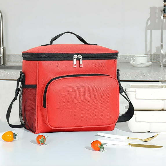 Large Insulated Lunch Bag, Thermal Bento Bag for Office and School, Thickened Leak-Proof Tote with Aluminum Foil, Lunch Cooler Bag for Men Women, Picnic Food Carrier, Reusable Lunch Box Bag