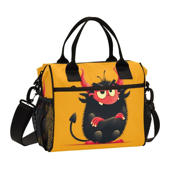 Large Insulated Lunch Bag With Adjustable Strap 9L/12L Capacity For Work Picnic Travel Cartoon Little Devil