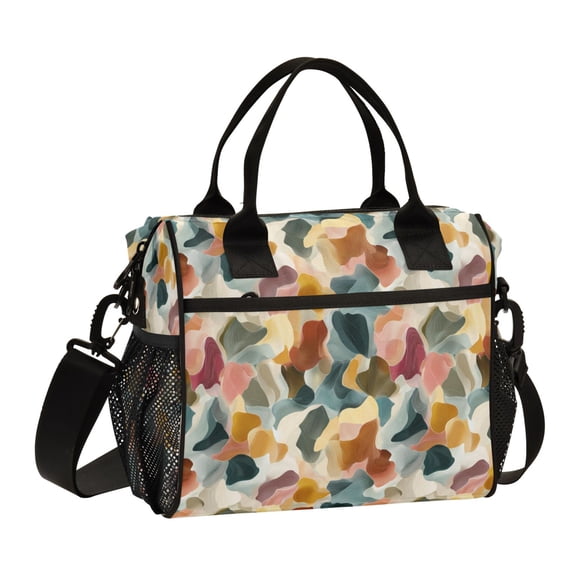 Large Insulated Lunch Bag With Adjustable Strap 9L/12L Capacity For Work Picnic Travel Muted Pastels