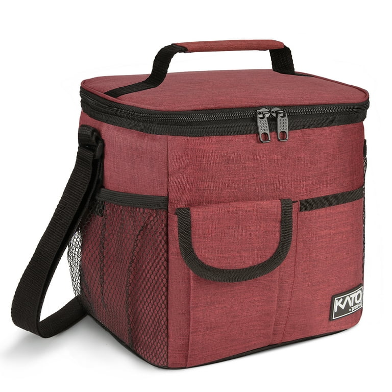 Insulated Lunch Bag-Front Pocket-Leak Proof-Women-Men-Work-School
