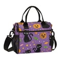 thumbnail image 1 of Large Insulated Lunch Bags for Women Men Leakproof Thermal Meal Lunch Tote Bag for Office Work Picnic Travel Black Cats and Candy 12L, 1 of 6