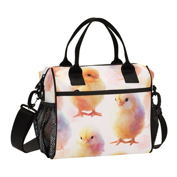 Large Insulated Lunch Bags for Women Men Leakproof Thermal Meal Lunch Tote Bag for Office Work Picnic Travel Cute Baby Chicks 12L