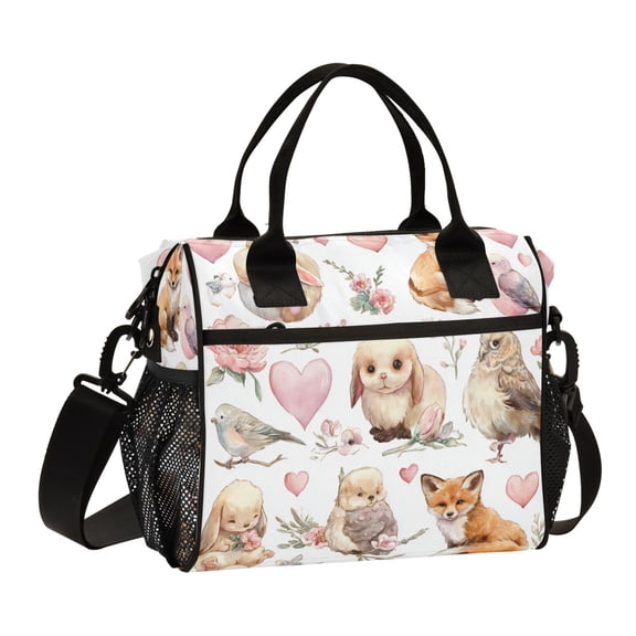 Large Insulated Lunch Bags for Women Men Leakproof Thermal Meal Lunch Tote Bag for Office Work Picnic Travel Cute Collection Of Animals 12L