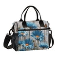 thumbnail image 1 of Large Insulated Lunch Bags for Women Men Leakproof Thermal Meal Lunch Tote Bag for Office Work Picnic Travel Cyan Daisy Flowers 9L, 1 of 6