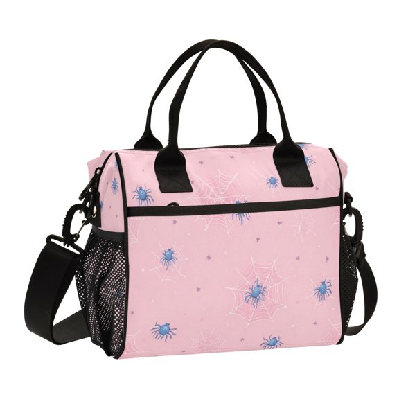 Large Insulated Lunch Bags for Women Men Leakproof Thermal Meal Lunch Tote Bag for Office Work Picnic Travel Spiders and Spider Webs 9L