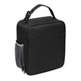 thumbnail image 1 of Large Insulated Lunch Box Cooler Bag With Shoulder Strap, 9.1x4.3x10.2 Inches Leakproof EPE Foam Lining, Multi Compartment Food Storage For Work, Picnic, Travel (Black), 1 of 6