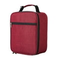 thumbnail image 1 of Large Insulated Lunch Box Cooler Bag With Shoulder Strap, 9.1x4.3x10.2 Inches Leakproof EPE Foam Lining, Multi Compartment Food Storage For Work, Picnic, Travel (Red), 1 of 6