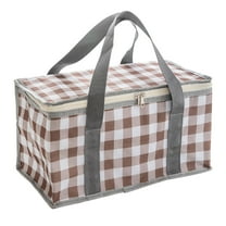 Large Insulated Picnic Bag with Shoulder Strap - 35x20x20cm Thermal Insulated Cooler Tote for Camping, Travel & Outdoor Activities