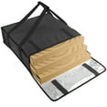 thumbnail image 1 of Large Insulated Pizza Carrier Bag for up to 3 Count 18" Pizzas with Ventilation and Velcro Closure for Pizza Delivery, Food Deliveries and Food Transport in Black in 20"L x 20"W x 6"H, 1 of 8