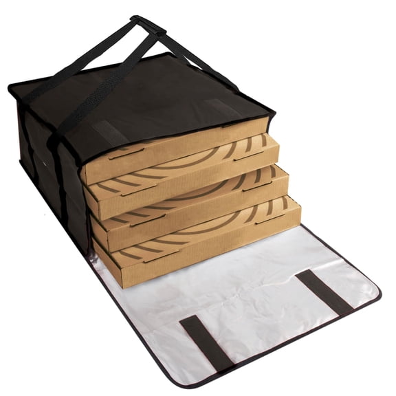 Trailmaker Pizza Bags for Delivery, Insulated Pizza Delivery Bag for Delivery Drivers, 20" x 20" x 10" Pizza Warmer Bags for Carry Hot, Commercial Food Warmers for Catering, Pizza Carrier, Black