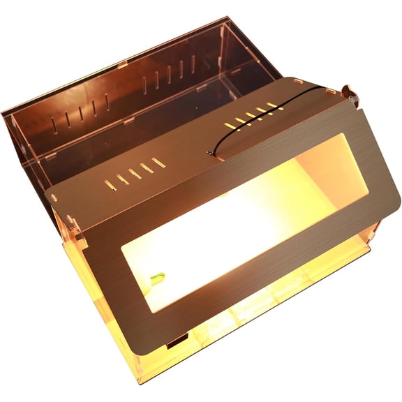 Large Intelligent Newborns Chick Brooder Box Quail Cage Egg Incubator Tortoise Habitat 40-50 Chick Starter Kit,5-in-1 with Adjustable Temperature Control,Feeder,Waterer,Heat Lamp