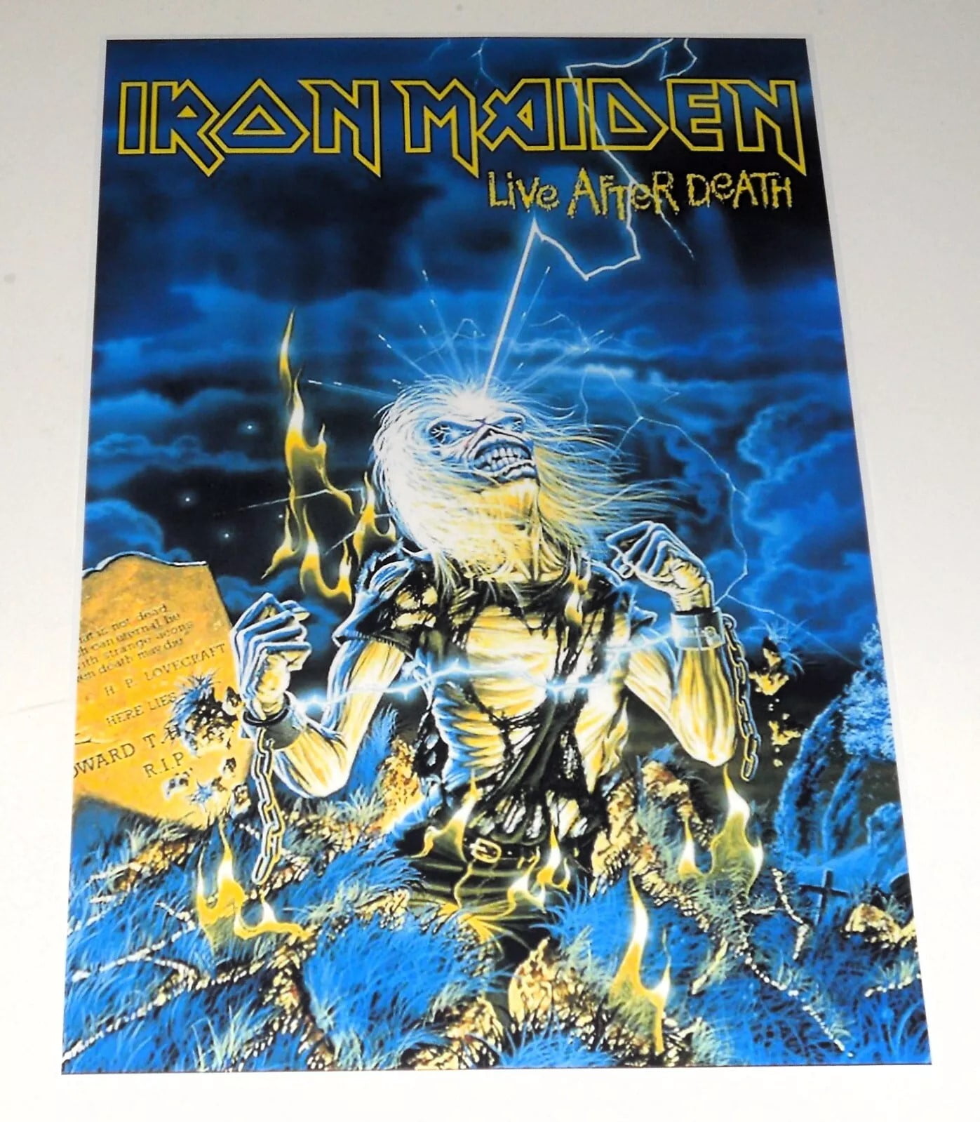 Large Iron Maiden LIVE AFTER DEATH Tour Metal 1985 Promo Poster 19