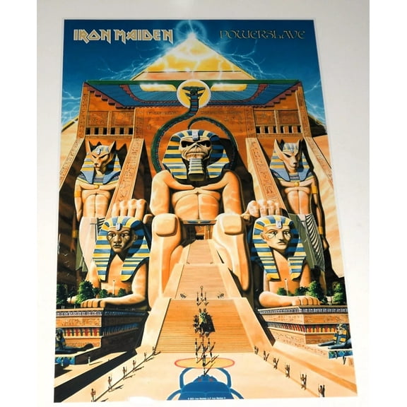 Large Iron Maiden POWERSLAVE Album Metal 1984 Promo Poster 19"x13"