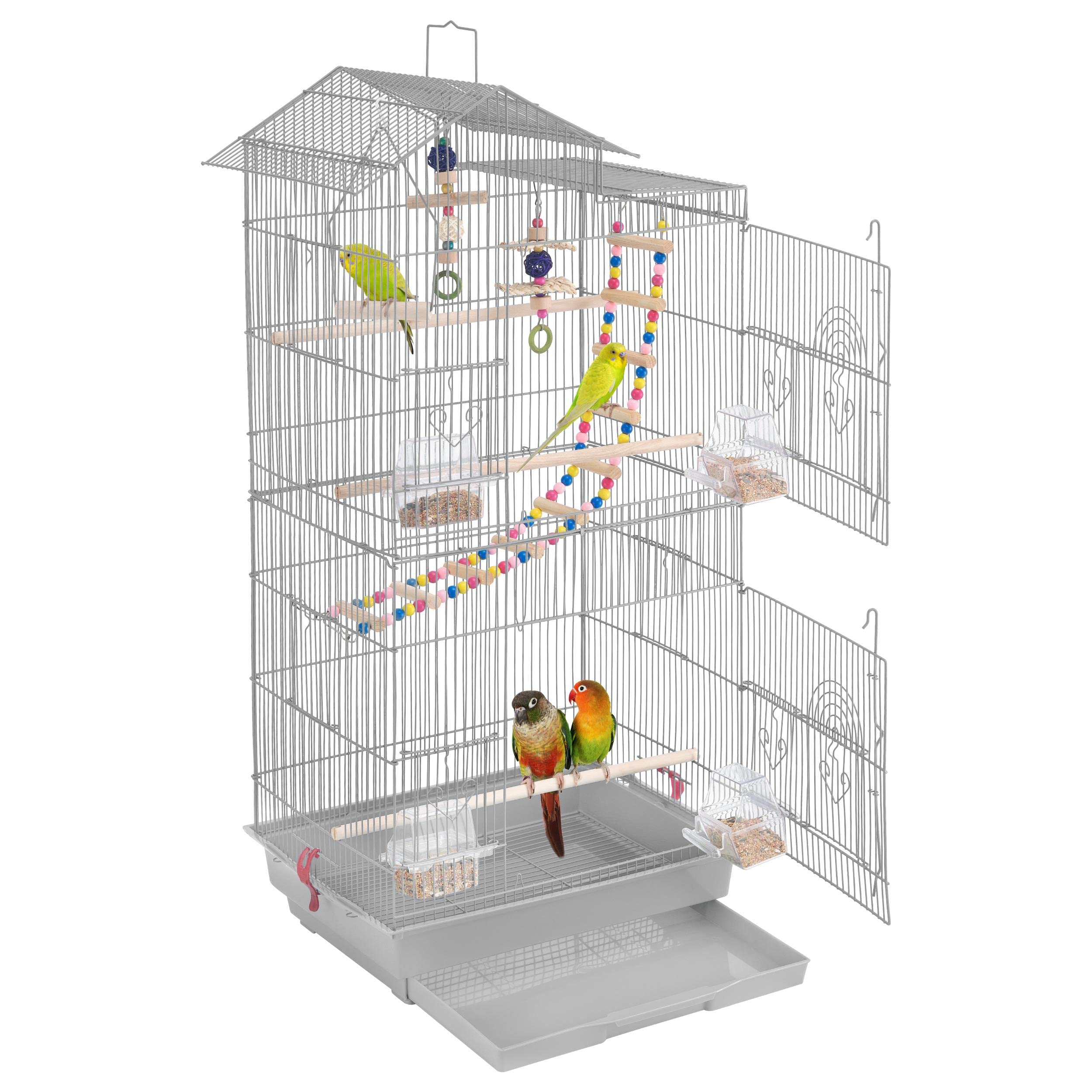 Gallery Detail: Large Iron Roof Top Bird Cage 39 Inch For Parakeets