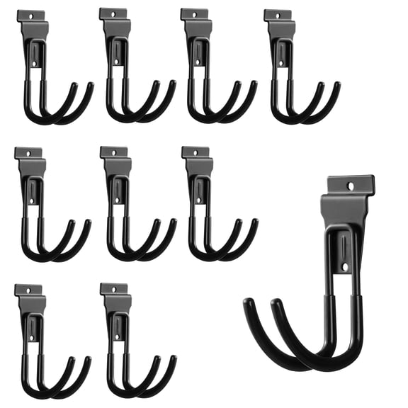 Large J Slatwall Hooks 10 Pack Heavy Duty Garage Garden Hanging Accessory