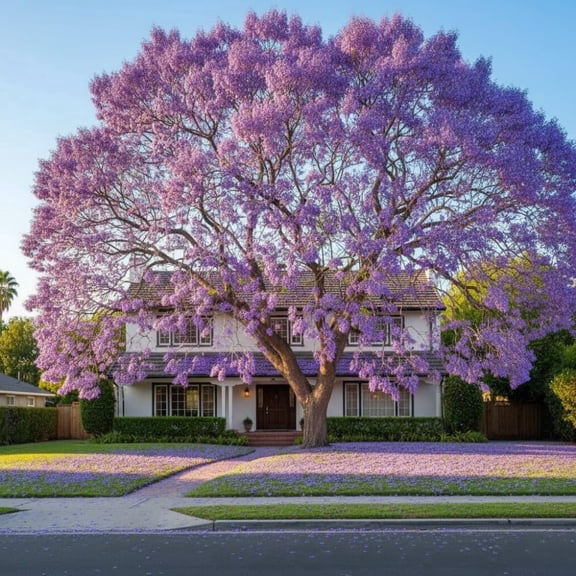 Large Jacaranda Tree Plant Live, 4-6 Inc Tall, Jacaranda Bonsai Tree, Live Jacaranda Plant for Landscaping, Vibrant Purple Blooms, 1 Year Old