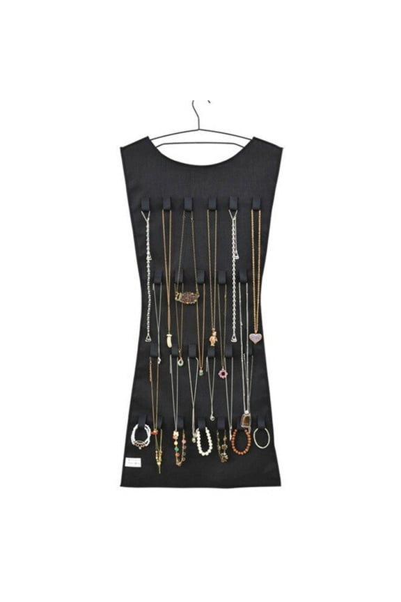 Large Jewelry Hanging Storage Bag Double Sided Jewelry Holder Foldable Necklace Bracelet Earring Rings