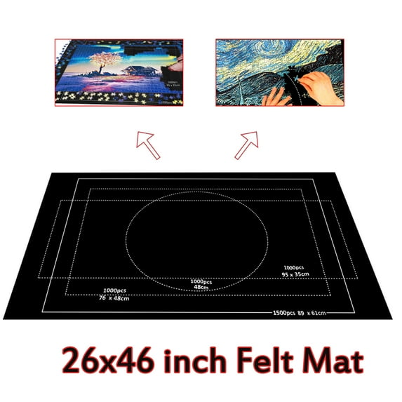 Large Jigsaw Mat,Jigsaw Puzzle Board for Puzzle Storage Puzzle Saver, Up to 1500 Pieces Puzzle Portable Puzzle Mat