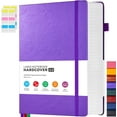 thumbnail image 1 of Large Journal Notebook 8.5 x 11, 320 Pages A4 College Ruled Notebook Journal for Writing Women Men, Leather Journal Notebook for School Work, Pearlescent Purple Notebook, 1 of 13